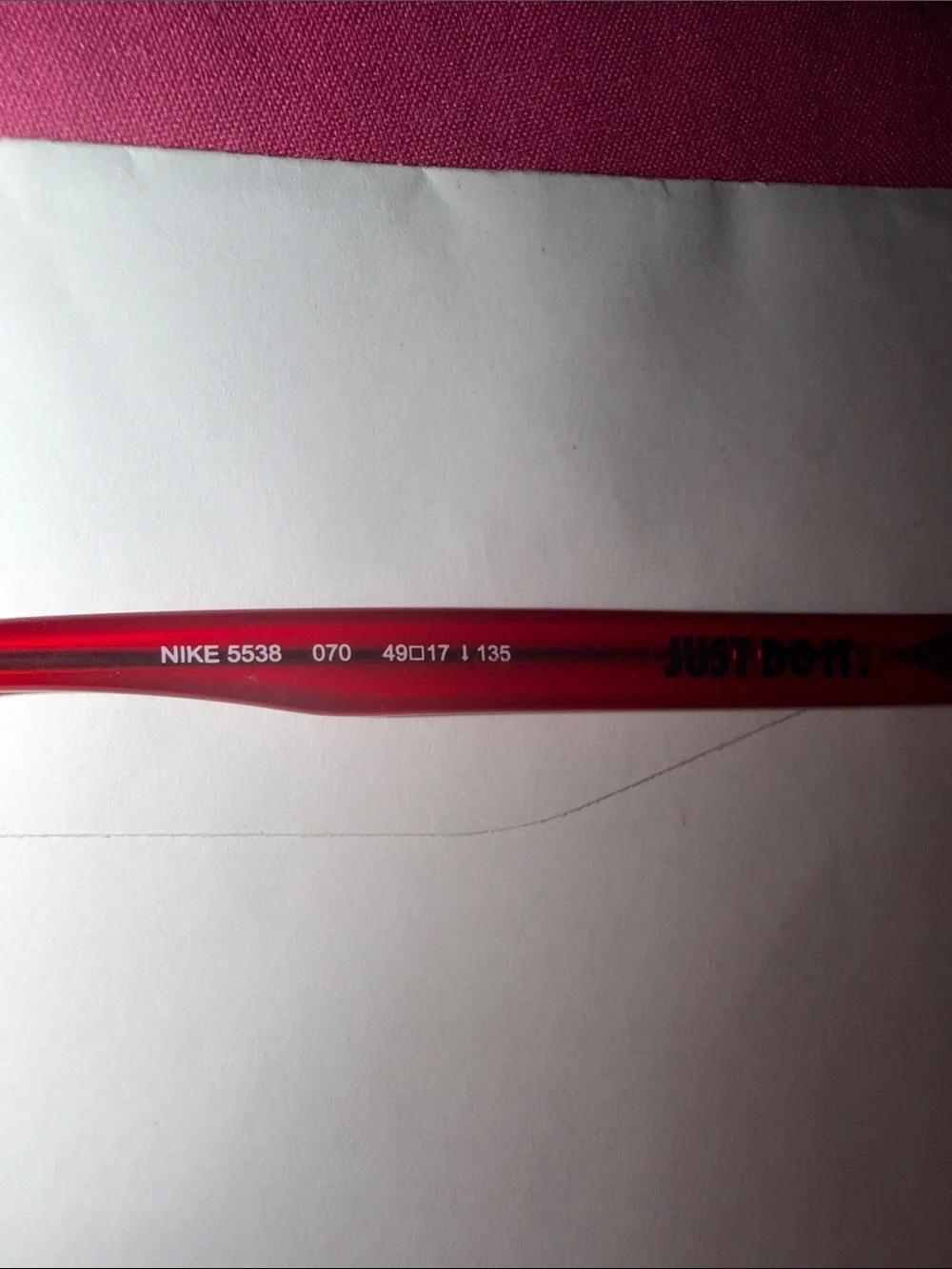 NIKE Prescription ready eyeglasses. 5538 070 ANTHRACITE/RED